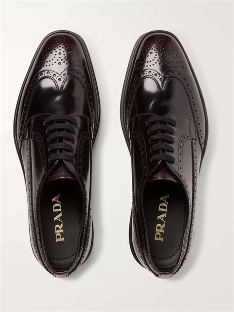 prada spazzolato wingtip|Prada Spazzolato Wingtip Lace.